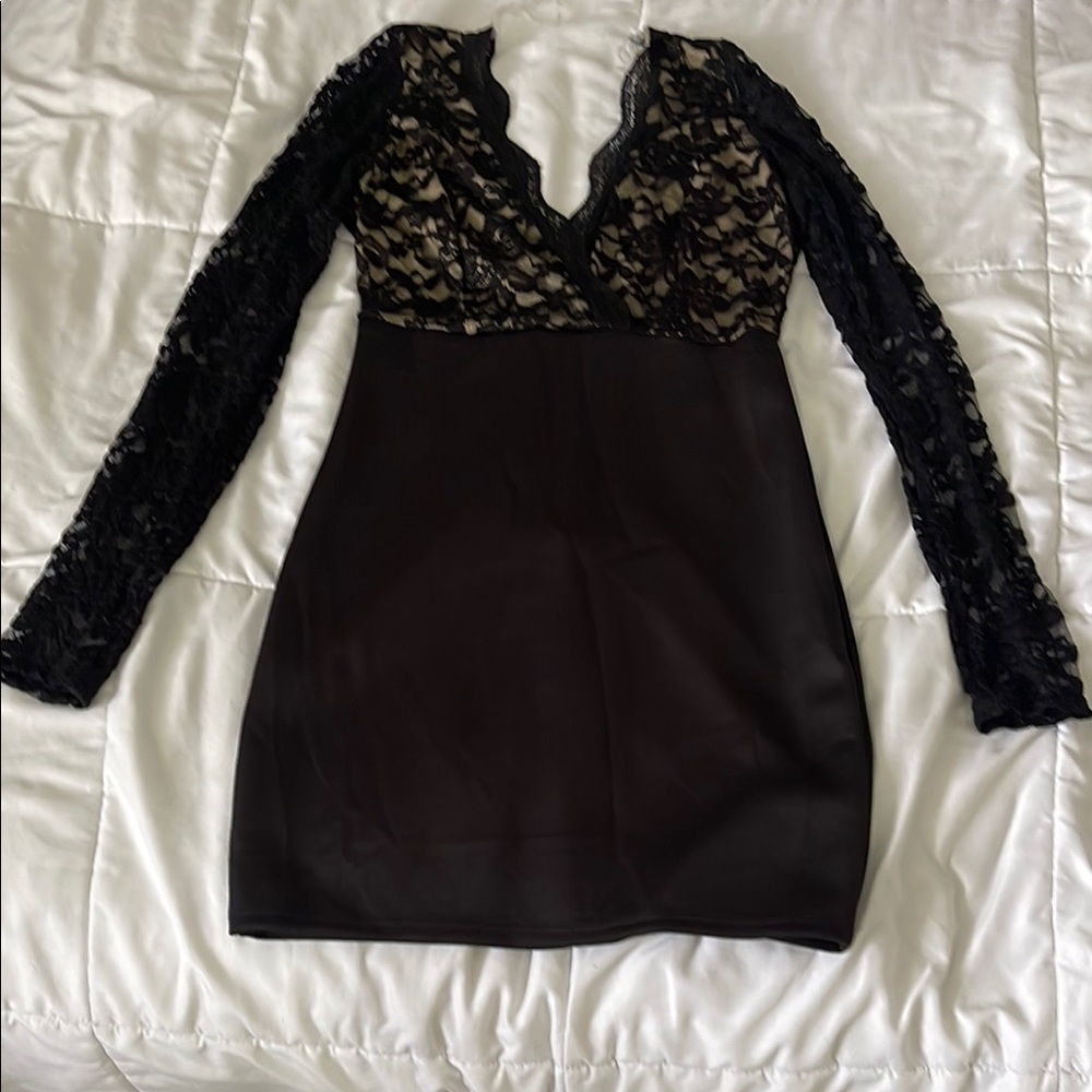 Elegant Black Lace Dress